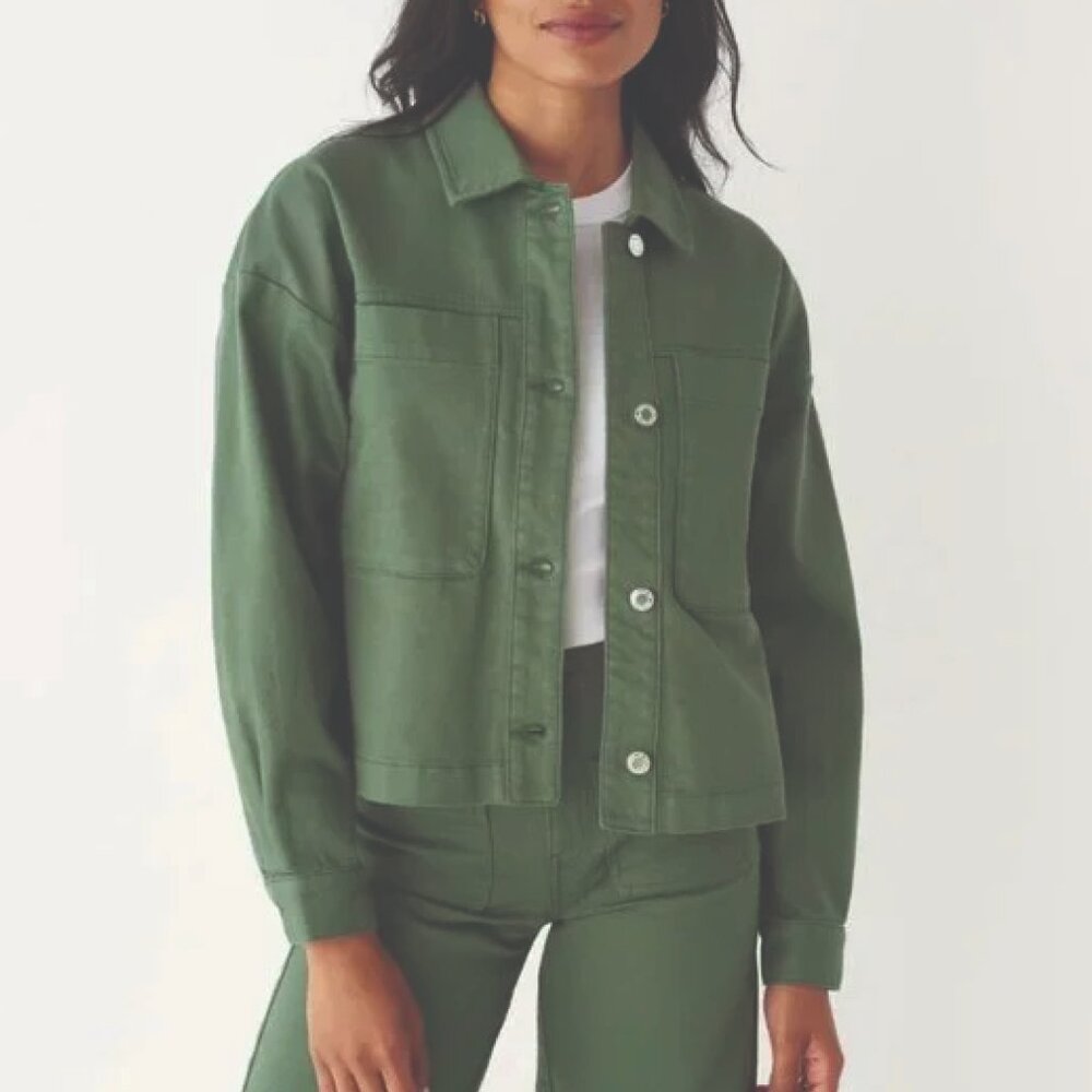 Frank And Oak Twill Overshirt - Green |  Size: S